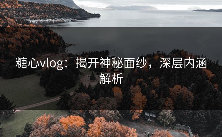 糖心vlog：揭开神秘面纱，深层内涵解析